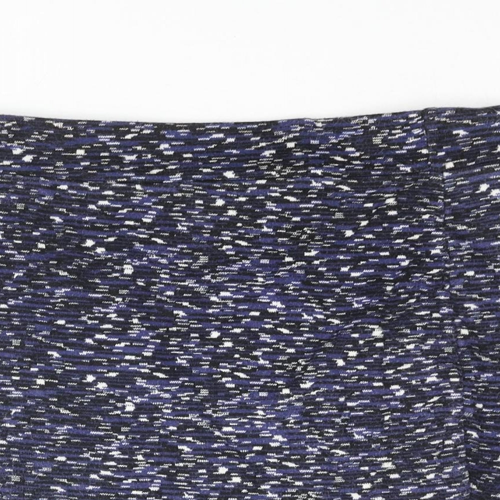 Sparkle & Fade Womens Blue Geometric Viscose Mini Skirt Size L