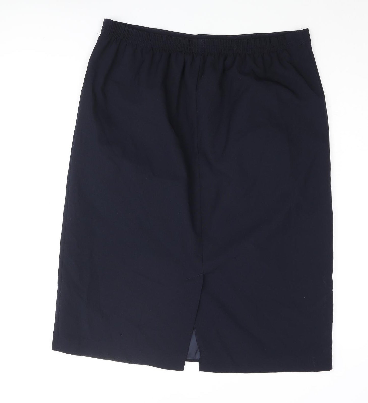 Bonmarché Womens Blue Polyester Straight & Pencil Skirt Size 14 - Belt Detail