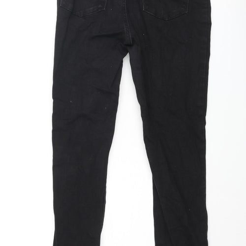 Denim & Co. Womens Black Cotton Skinny Jeans Size 10 L29 in Regular Zip