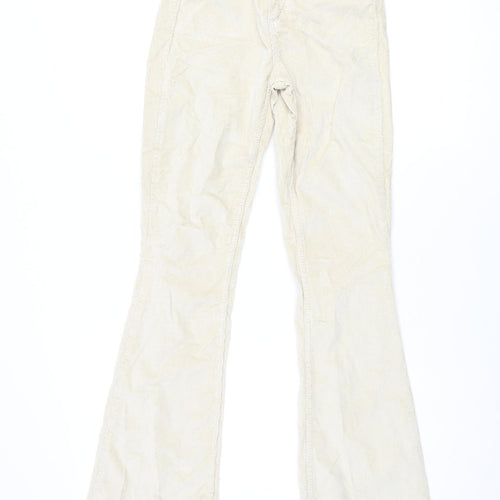 Urban Outfitters Womens Beige Cotton Trousers Size 24 in L34 in Regular Zip