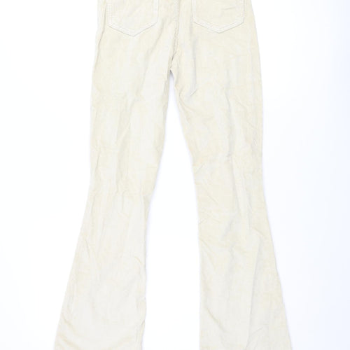 Urban Outfitters Womens Beige Cotton Trousers Size 24 in L34 in Regular Zip
