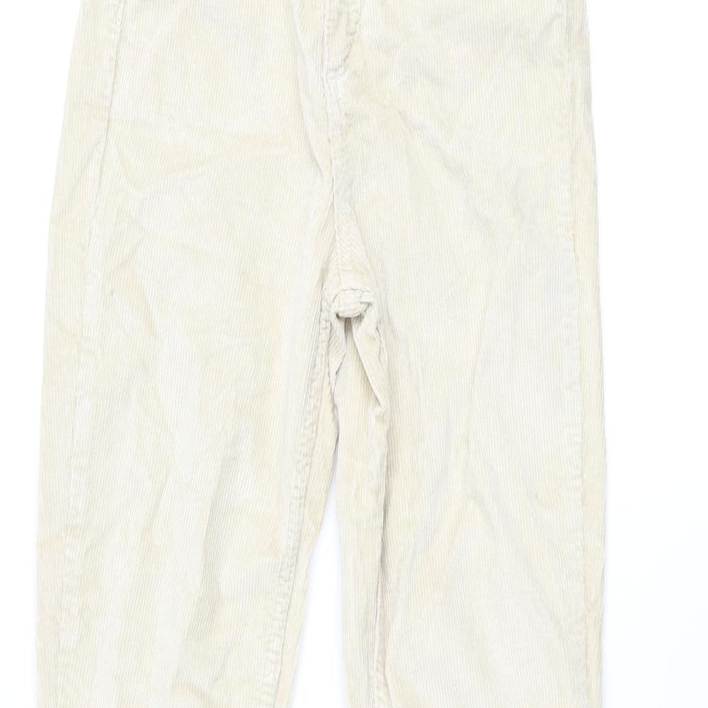 Urban Outfitters Womens Beige Cotton Trousers Size 24 in L34 in Regular Zip