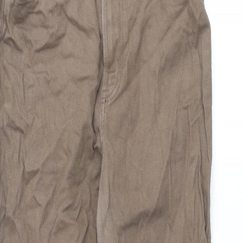 Divided by H&M Womens Brown Cotton Tapered Jeans Size 12 L28 in Regular Zip