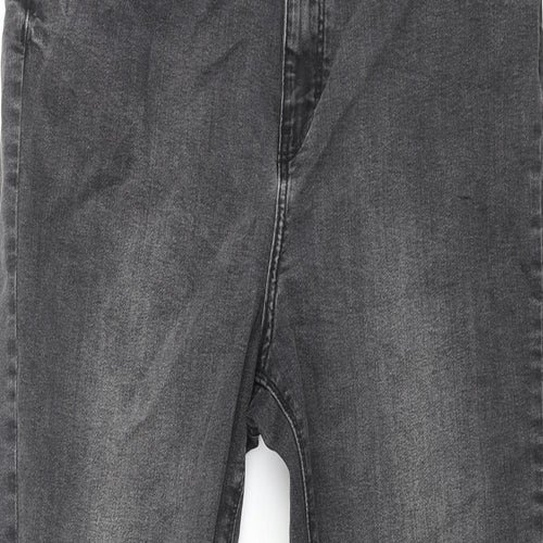 Denim & Co. Womens Grey Cotton Skinny Jeans Size 18 L27 in Regular Zip