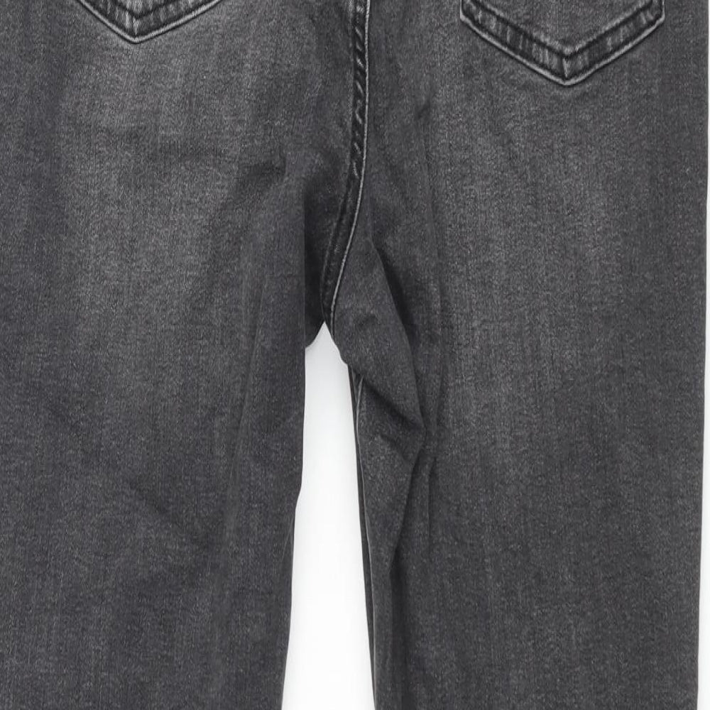 Denim & Co. Womens Grey Cotton Skinny Jeans Size 18 L27 in Regular Zip