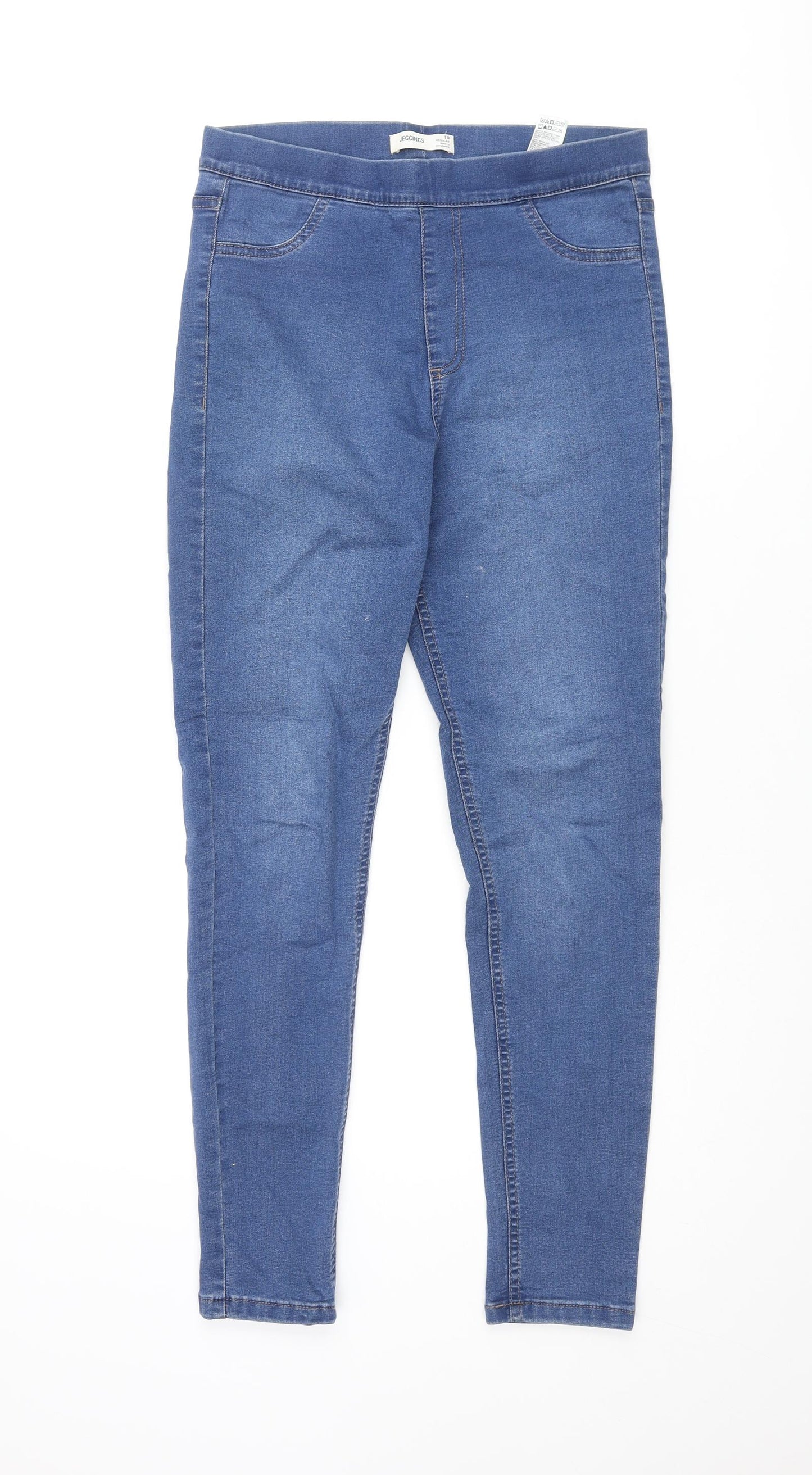 Marks and Spencer Womens Blue Cotton Jegging Jeans Size 10 L28 in Regular