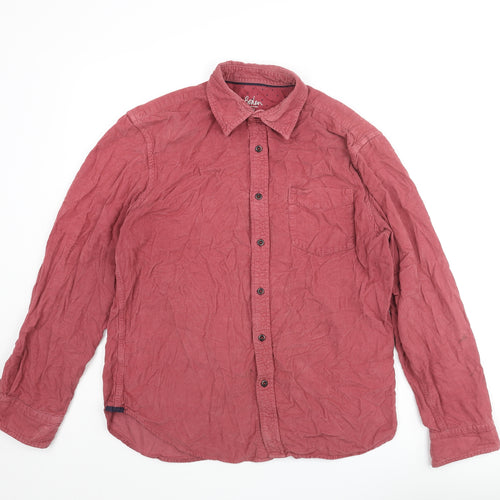 Boden Mens Pink Cotton Button-Up Size M Collared Button
