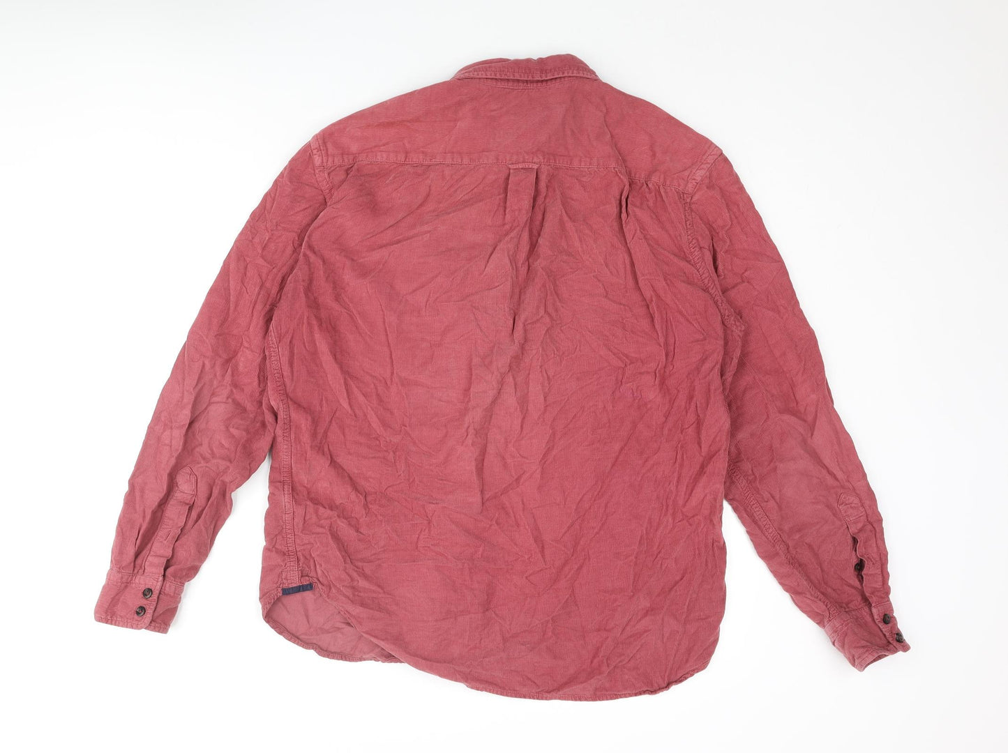 Boden Mens Pink Cotton Button-Up Size M Collared Button