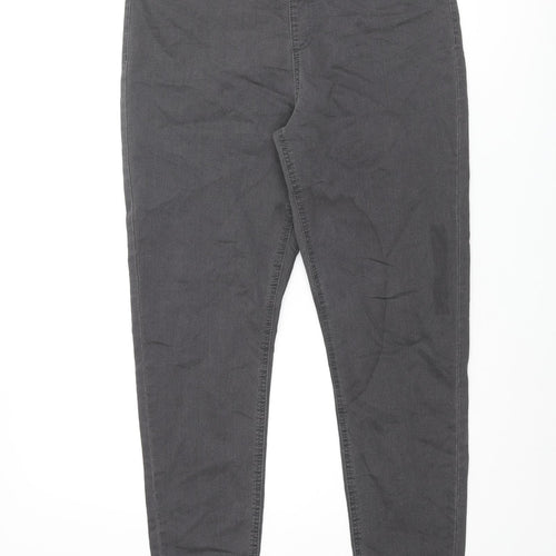 Marks and Spencer Womens Grey Cotton Jegging Jeans Size 14 L29 in Regular
