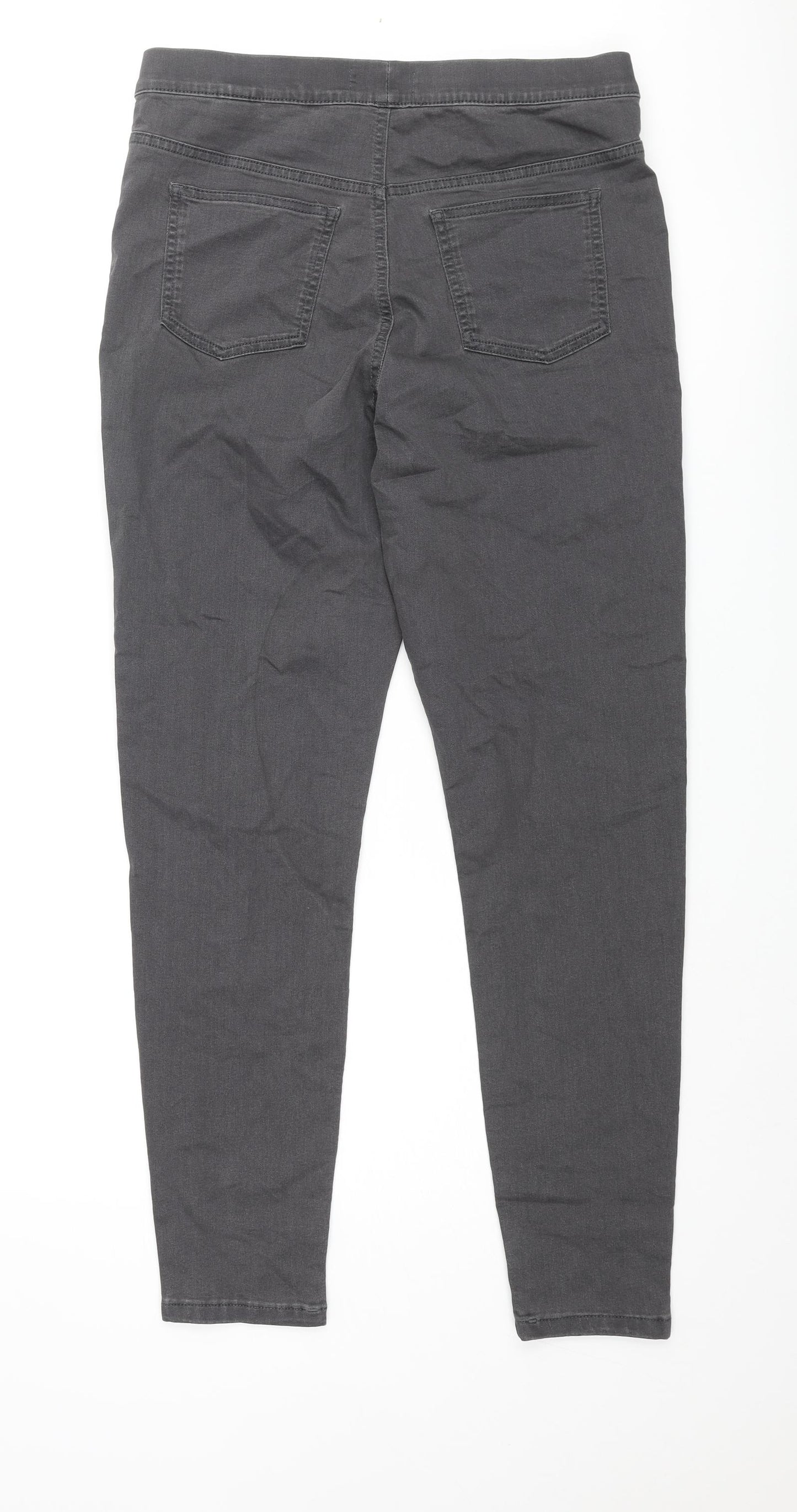 Marks and Spencer Womens Grey Cotton Jegging Jeans Size 14 L29 in Regular