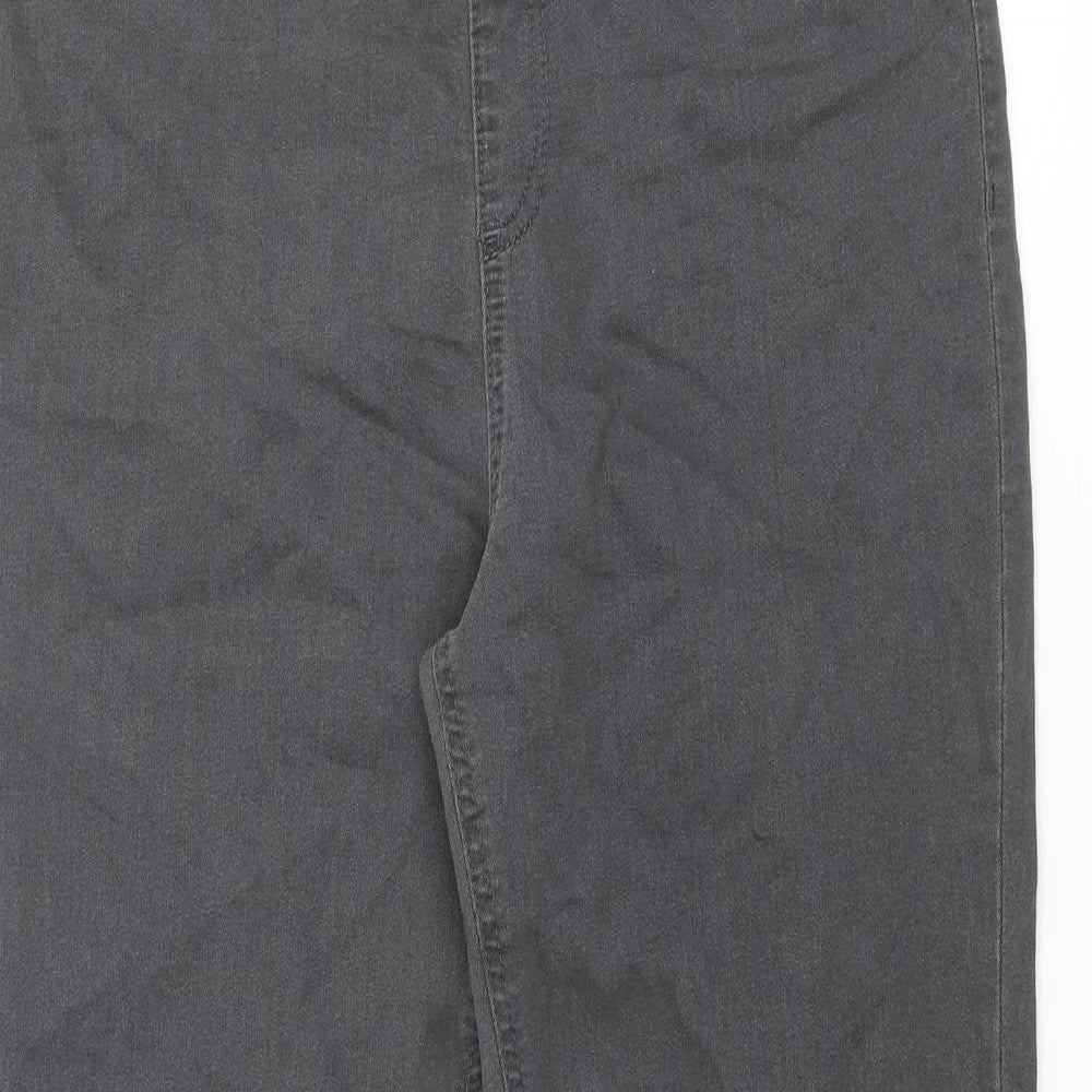 Marks and Spencer Womens Grey Cotton Jegging Jeans Size 14 L29 in Regular