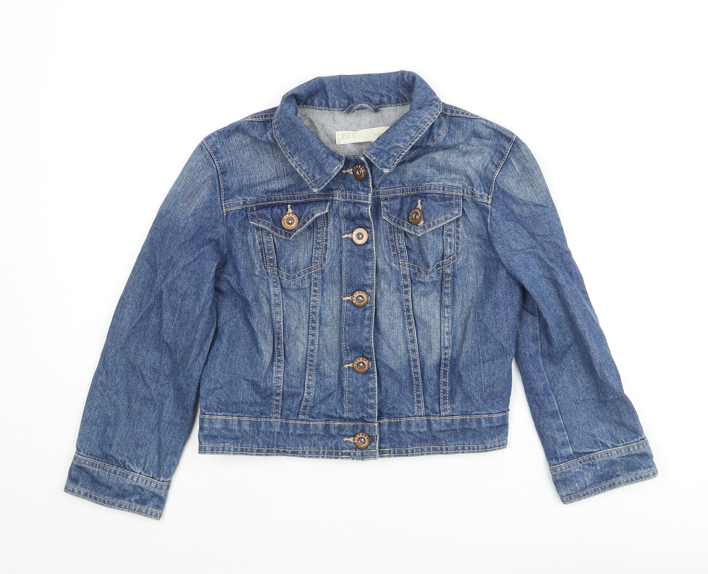 Yes Yes Jeans Womens Blue Jacket Size 10 Button