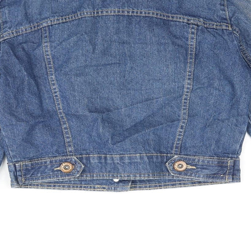 Yes Yes Jeans Womens Blue Jacket Size 10 Button