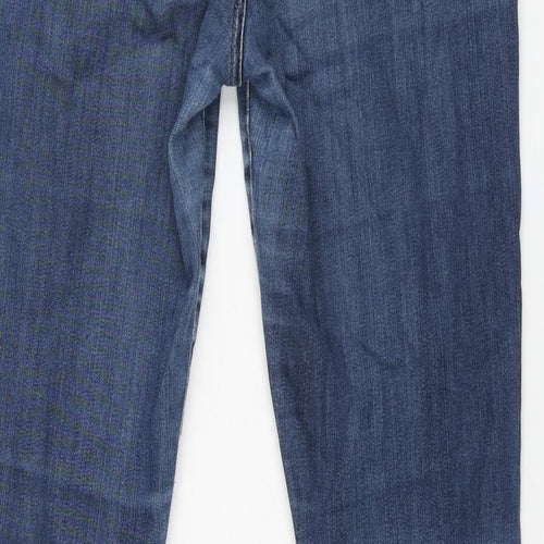 7 For All Mankind Womens Blue Cotton Skinny Jeans Size 28 in L26 in Regular Zip