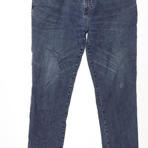 TU Mens Blue Cotton Tapered Jeans Size 42 in L32 in Regular Zip