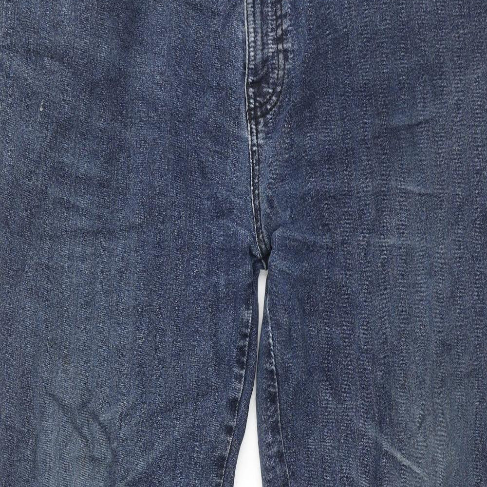 TU Mens Blue Cotton Tapered Jeans Size 42 in L32 in Regular Zip