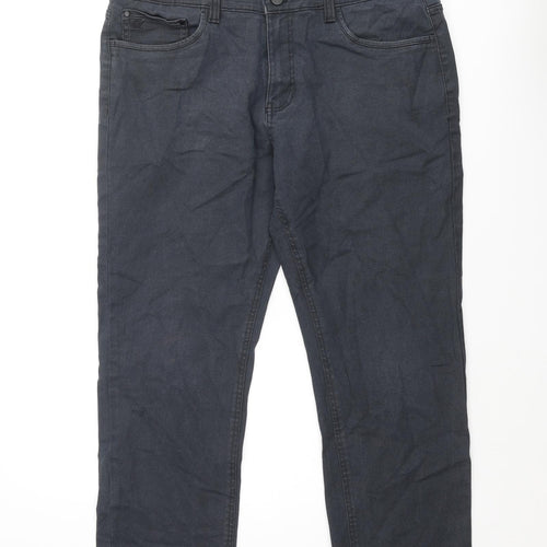 English Laundry Mens Blue Cotton Straight Jeans Size 36 in L30 in Regular Zip