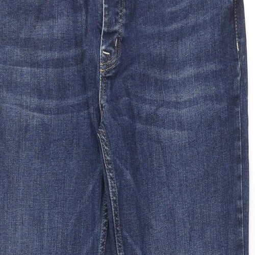Joe Browns Mens Blue Cotton Bootcut Jeans Size 34 in L31 in Regular Zip