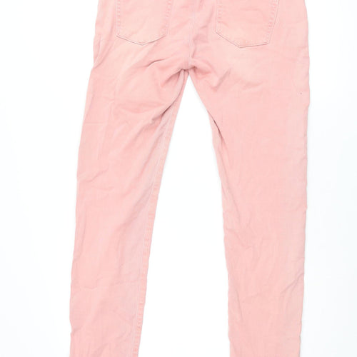 ASOS Womens Pink Cotton Skinny Jeans Size 12 L32 in Regular