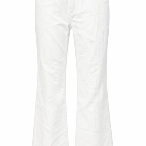 Amazing Woman Womens White Cotton Flared Jeans Size 34 in L33 in Regular Zip - Rhinestone Pocket Detail