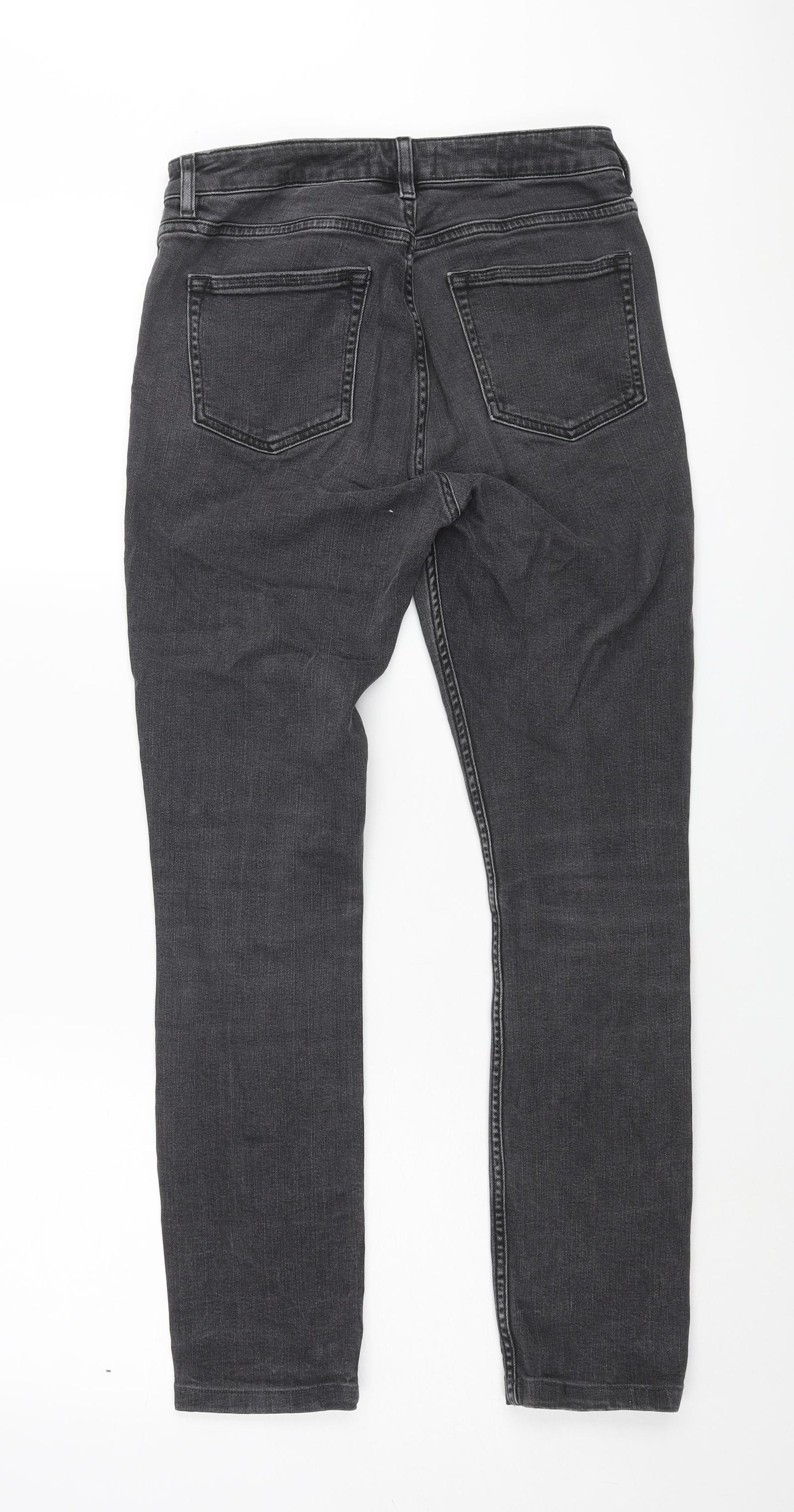 & Other Stories Womens Grey Cotton Skinny Jeans Size 26 in L26 in Regular Zip