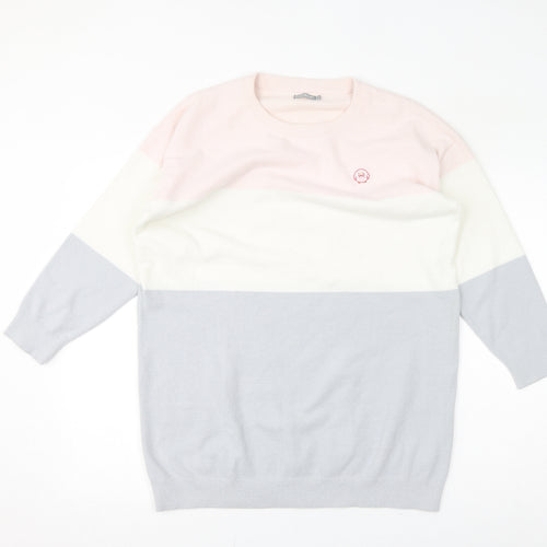6ixty 8ight Womens Grey Round Neck Polyester Pullover Jumper Size M - Owl