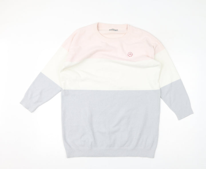 6ixty 8ight Womens Grey Round Neck Polyester Pullover Jumper Size M - Owl