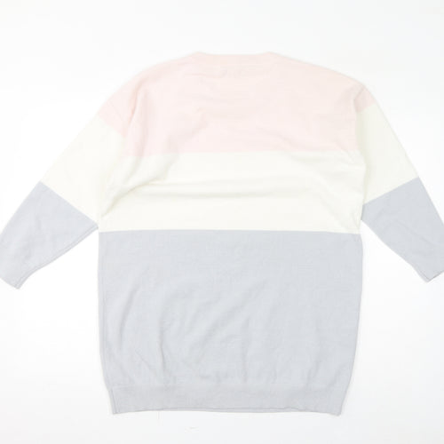 6ixty 8ight Womens Grey Round Neck Polyester Pullover Jumper Size M - Owl