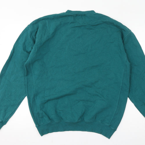 Topman Womens Green Cotton Pullover Sweatshirt Size S Pullover