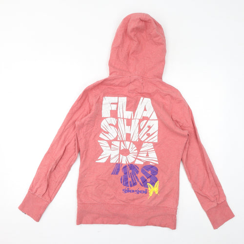 Gio-Goi Womens Pink Cotton Pullover Hoodie Size S Pullover - Logo, 83, Butterfly