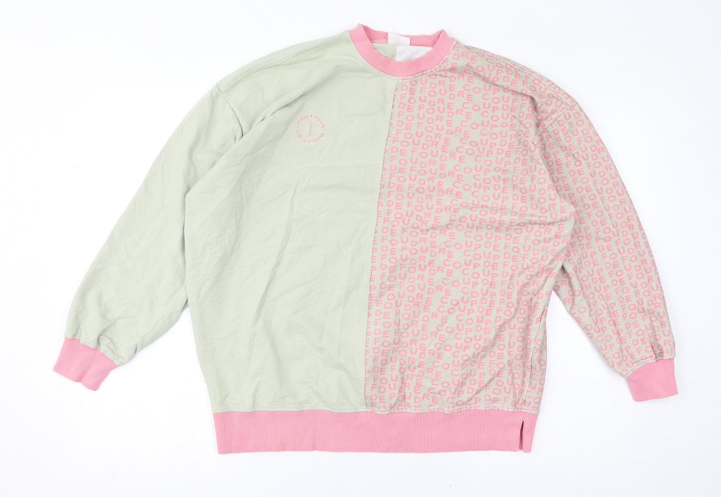 Wilderones Womens Ivory Geometric Cotton Pullover Sweatshirt Size 14 Pullover - Older & Wilder