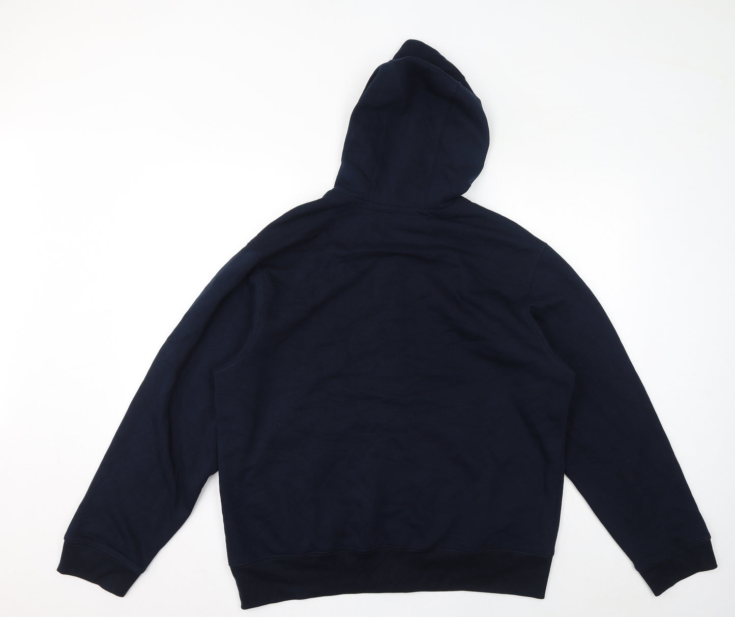 B&C Mens Blue Cotton Full Zip Hoodie Size L