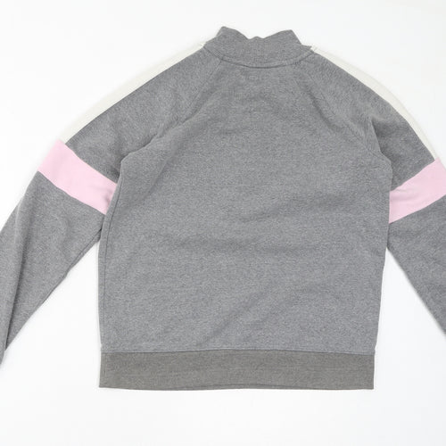 Reebok Girls Grey Cotton Henley Sweatshirt Size 2XL Pullover - Logo