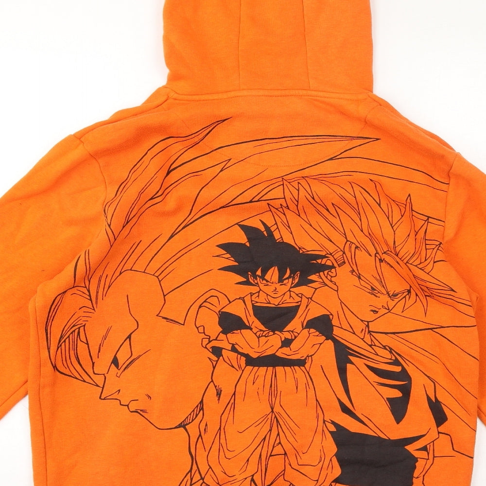 Dragon Ball Z Mens Orange Cotton Pullover Sweatshirt Size M - Logo
