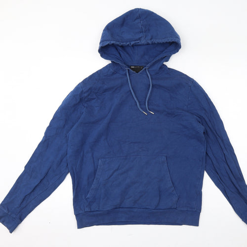 ASOS Womens Blue Cotton Pullover Hoodie Size M Pullover