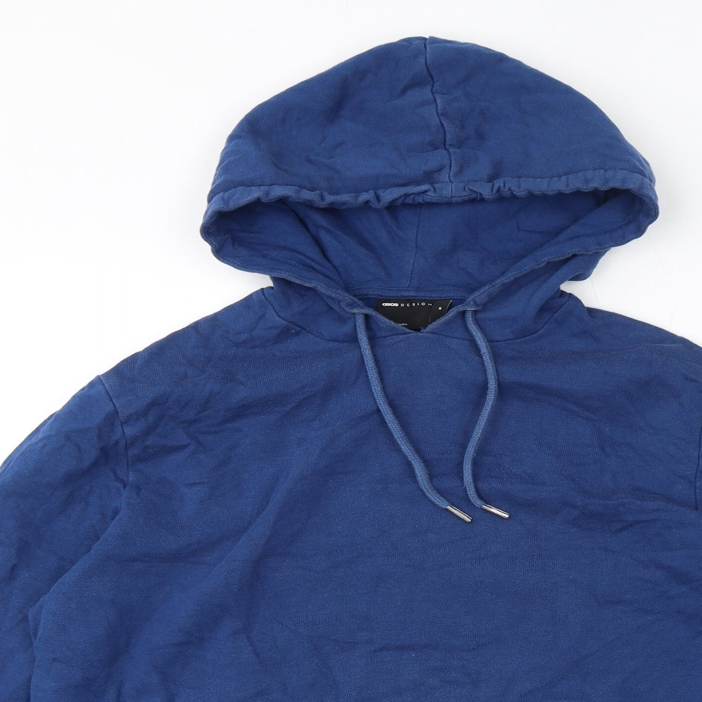 ASOS Womens Blue Cotton Pullover Hoodie Size M Pullover