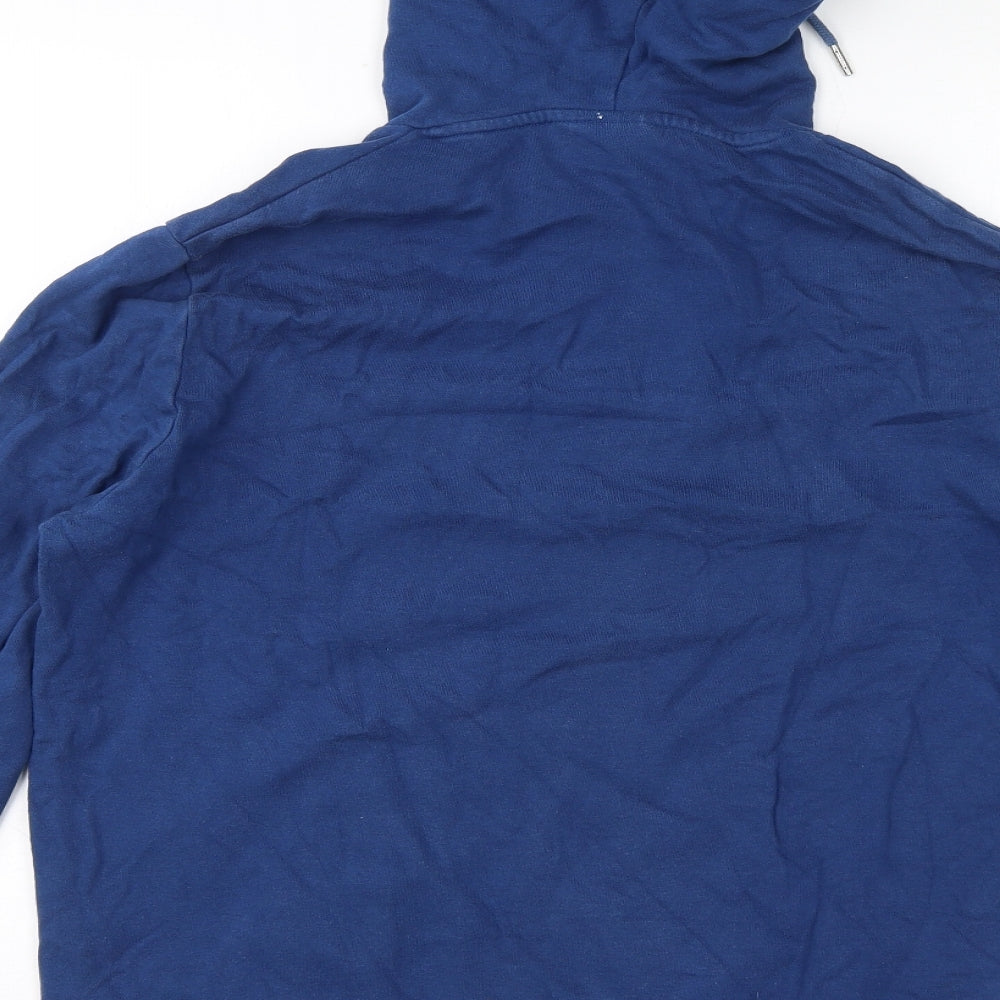 ASOS Womens Blue Cotton Pullover Hoodie Size M Pullover