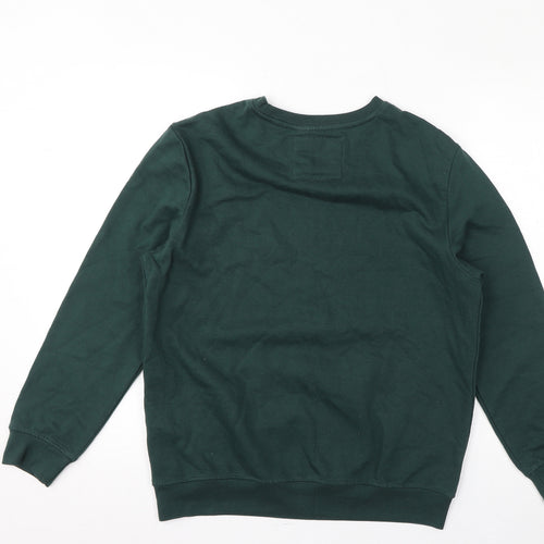 Bershka Womens Green Cotton Pullover Sweatshirt Size S Pullover