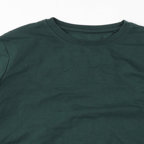Bershka Womens Green Cotton Pullover Sweatshirt Size S Pullover