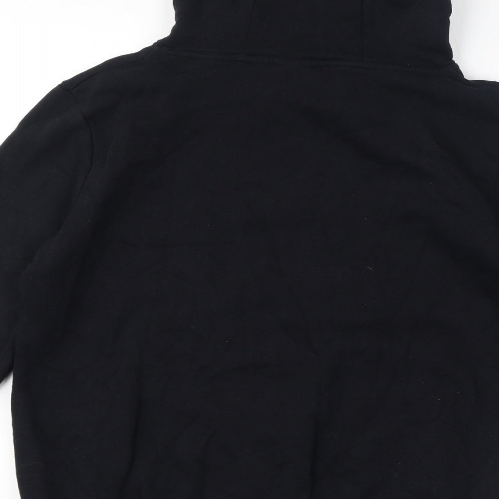 Sundried Womens Black Cotton Pullover Hoodie Size L Pullover - Logo, Pockets