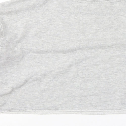 Miss Selfridge Womens Grey Cotton Pullover Sweatshirt Size 8 Pullover - Cropped
