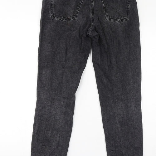 Topshop Womens Black Polyester Mom Jeans Size 26 in L34 in Regular Zip