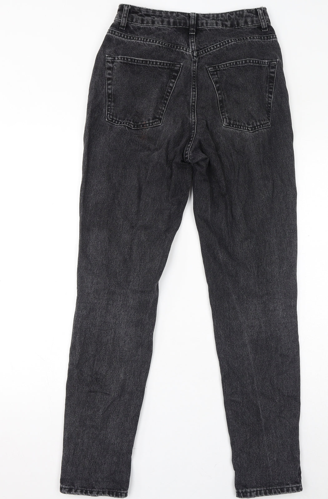 Topshop Womens Black Polyester Mom Jeans Size 26 in L34 in Regular Zip