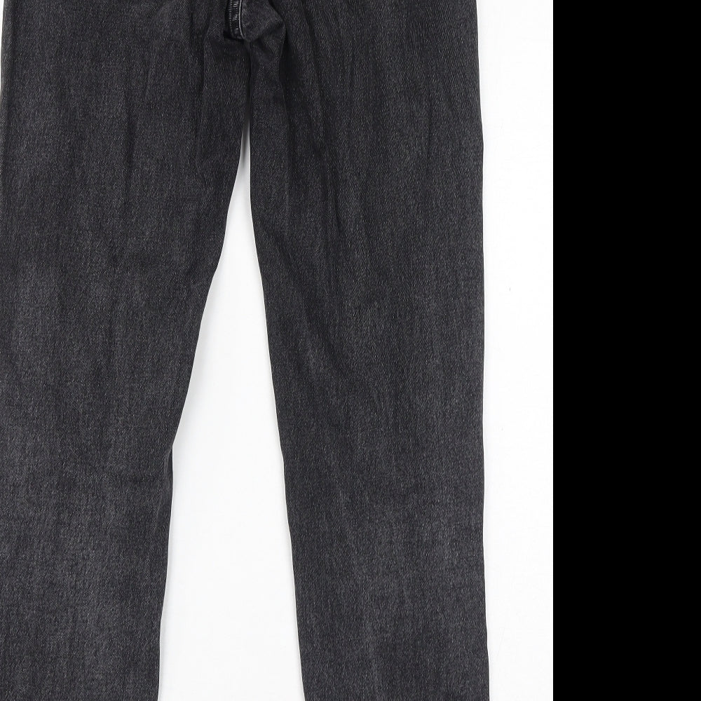 Topshop Womens Black Polyester Mom Jeans Size 26 in L34 in Regular Zip