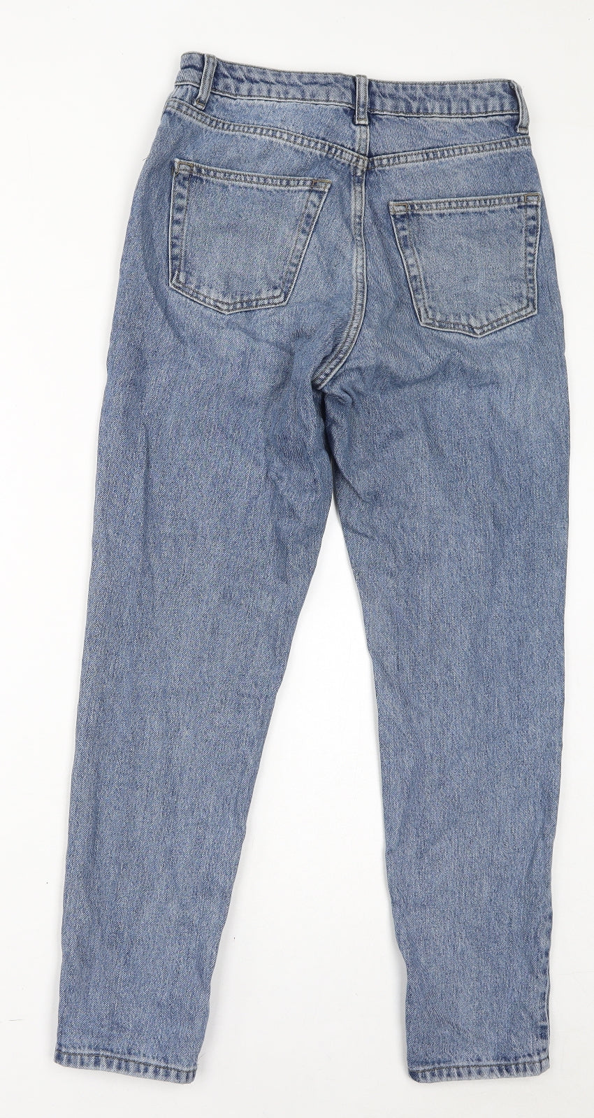 Topshop Womens Blue Cotton Mom Jeans Size 26 in L32 in Regular Zip