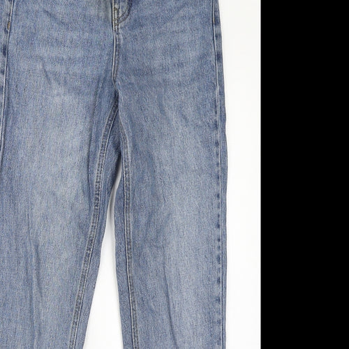 Topshop Womens Blue Cotton Mom Jeans Size 26 in L32 in Regular Zip