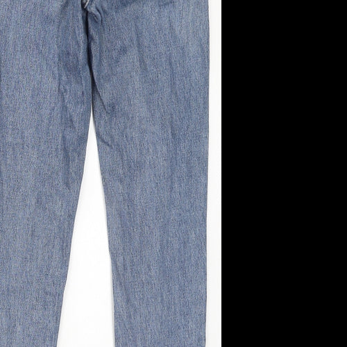 Topshop Womens Blue Cotton Mom Jeans Size 26 in L32 in Regular Zip