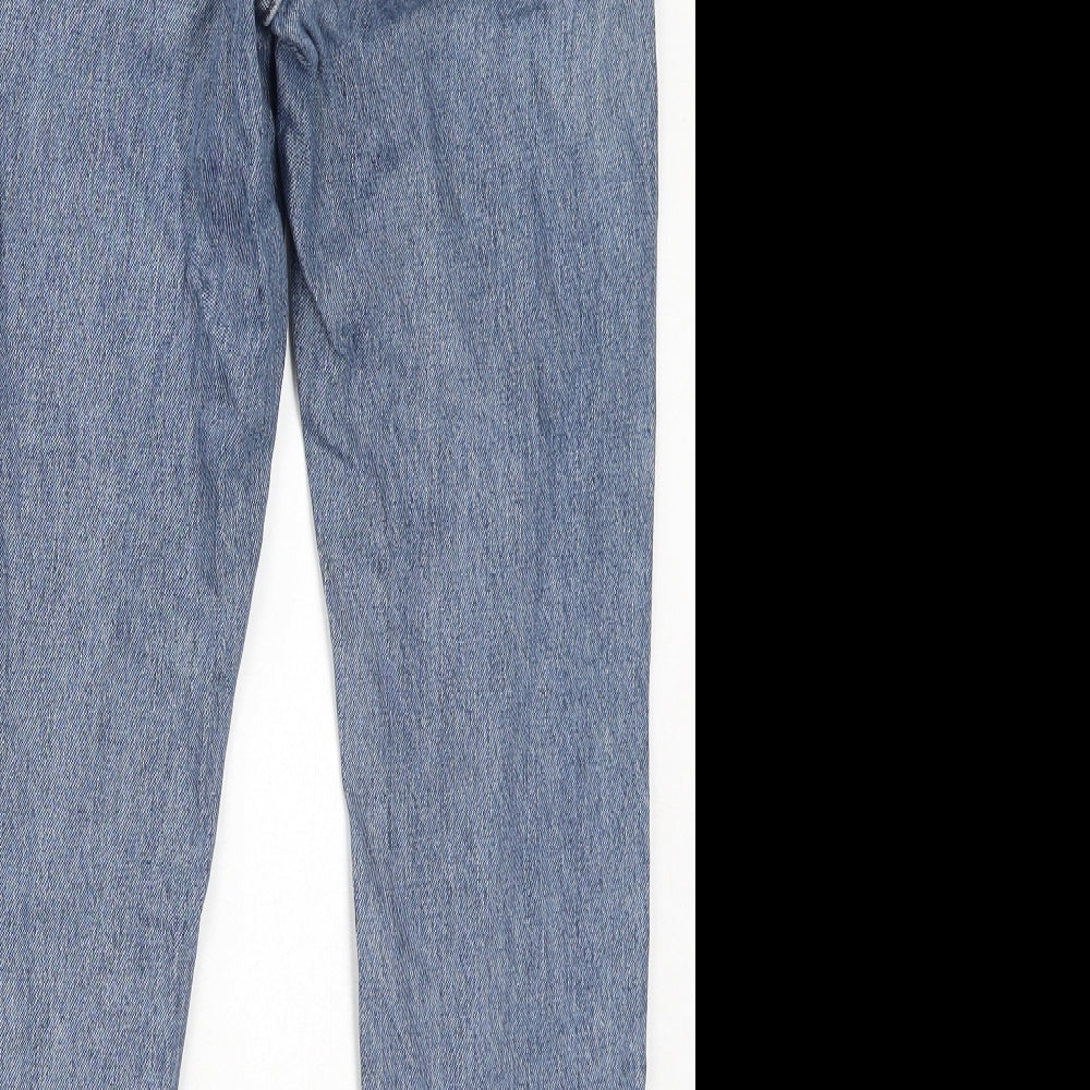 Topshop Womens Blue Cotton Mom Jeans Size 26 in L32 in Regular Zip
