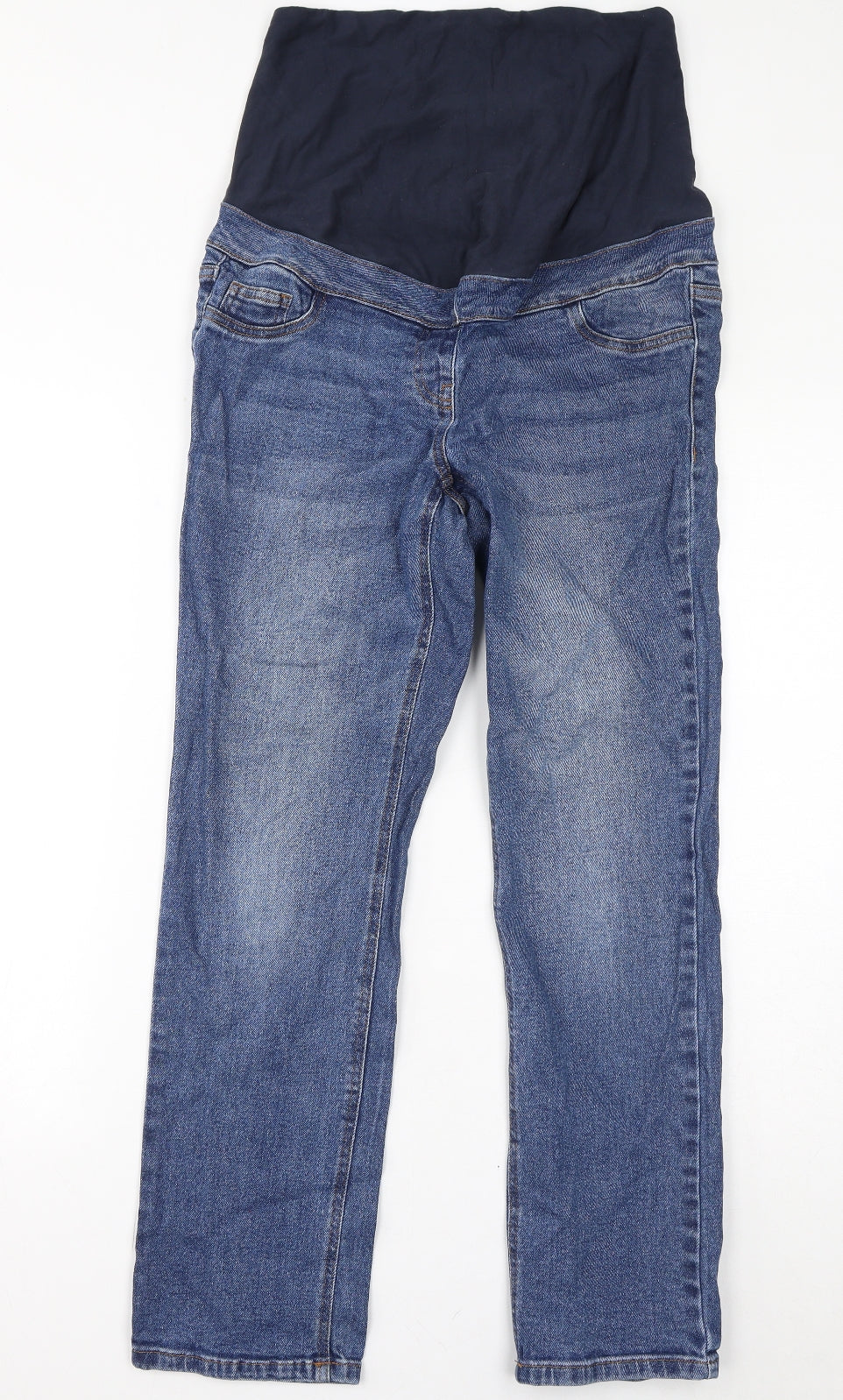 NEXT Womens Blue Cotton Skinny Jeans Size 12 L28 in Regular