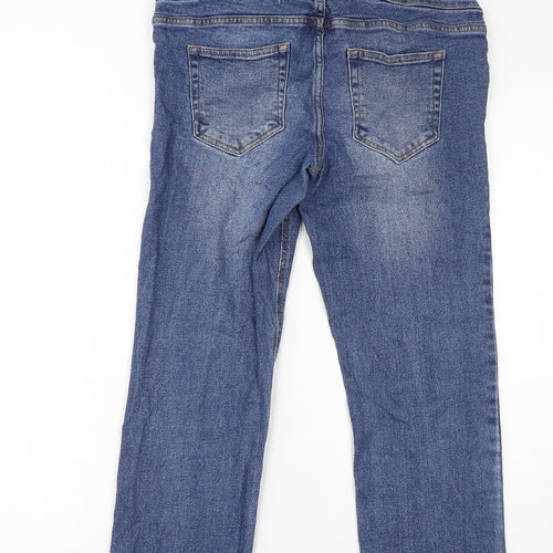NEXT Womens Blue Cotton Skinny Jeans Size 12 L28 in Regular